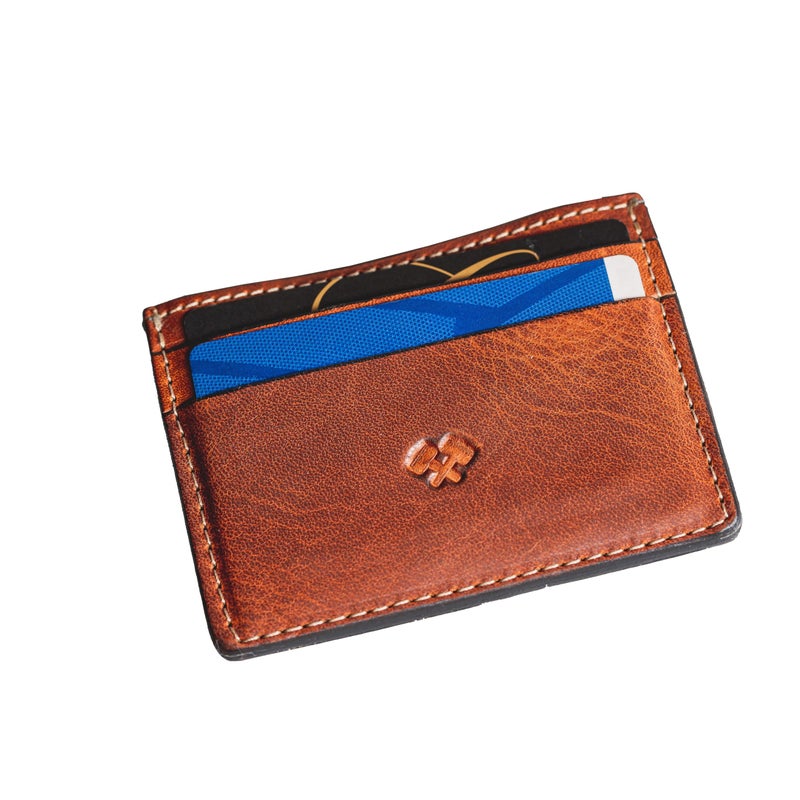 Main Street Forge Menâ€™s Slim Leather Wallet â€“ Minimalist Front Pocket Wallet for Men, Full-Grain Leather, Made in USA - Image 1
